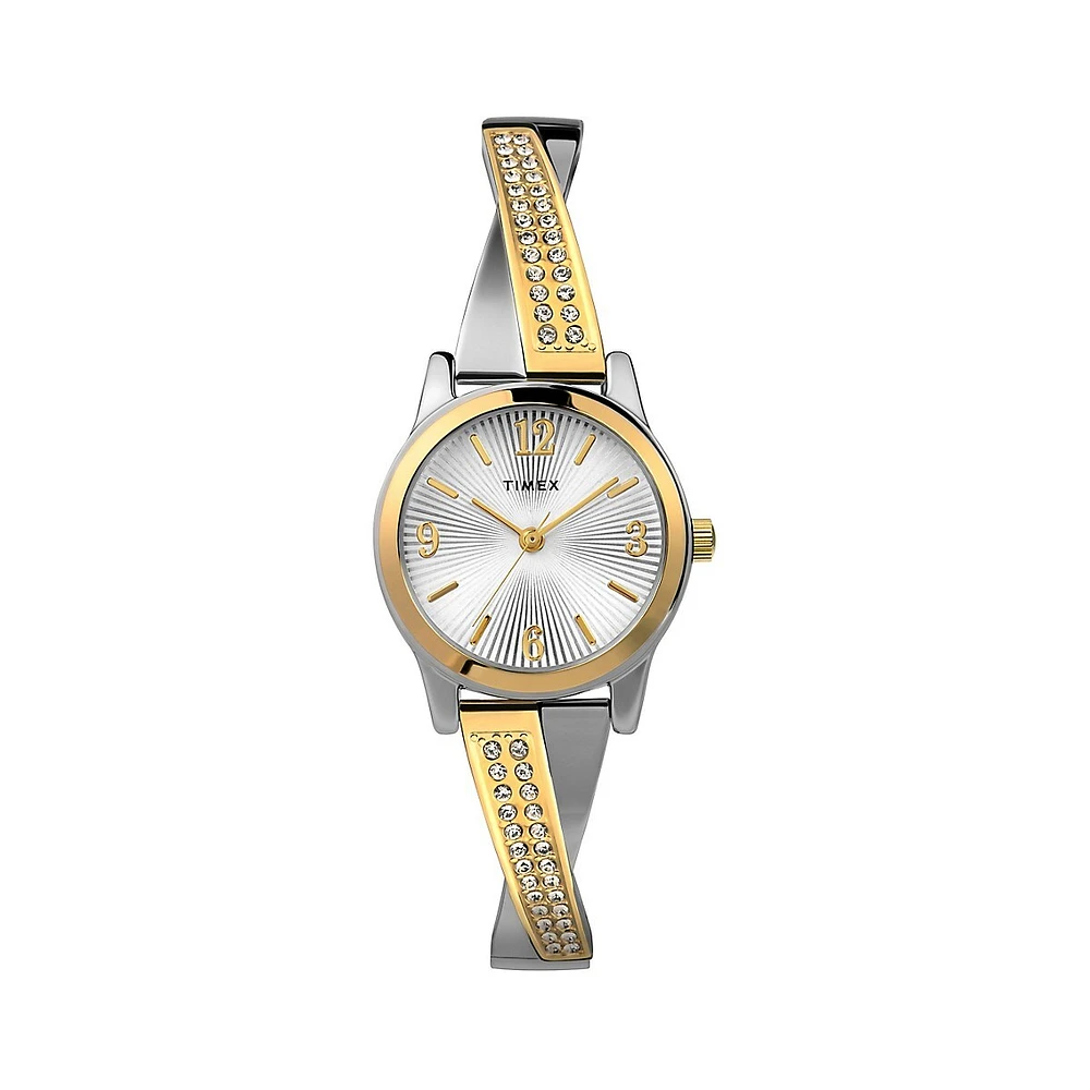 Main Street Two-Tone, Stainless Steel & Crystal Semi-Bangle Expansion-Band Watch TW2V69700GP