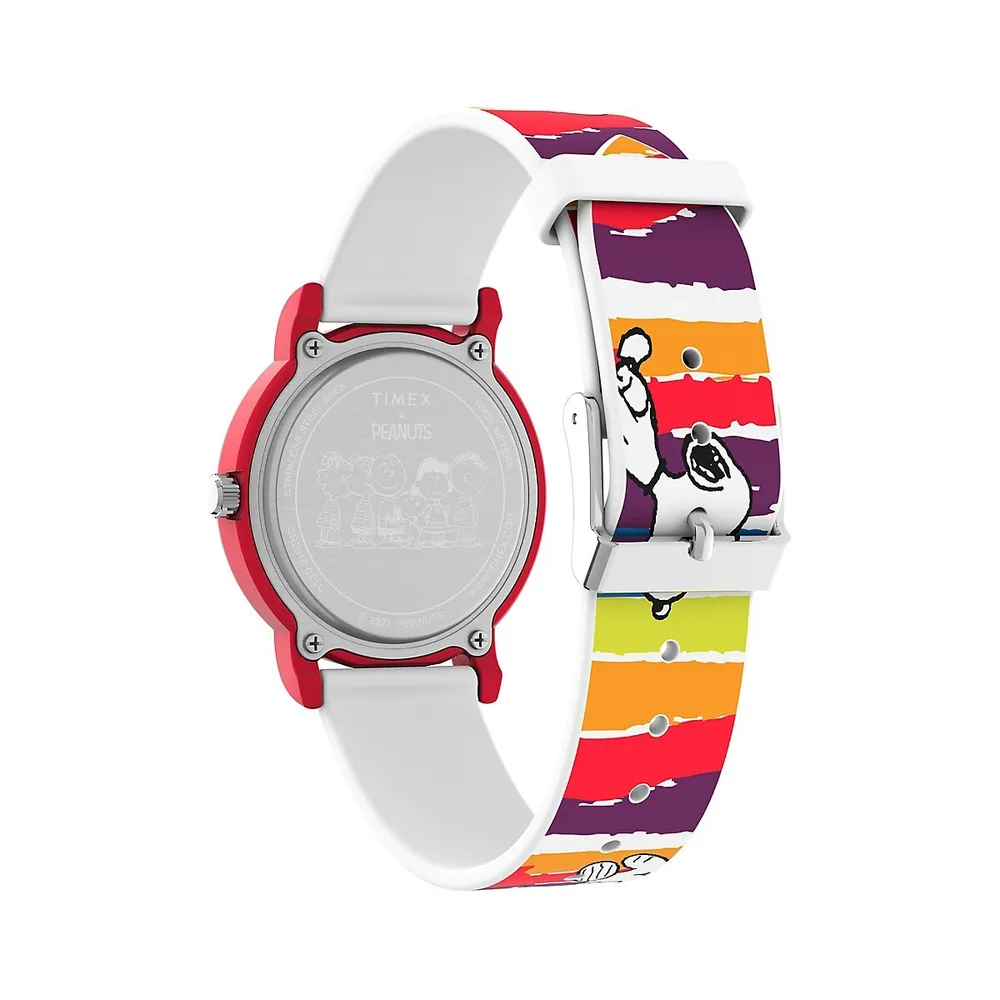 Weekender Timex x Peanuts Rainbow Paint Silicone Watch TW2V77700GP