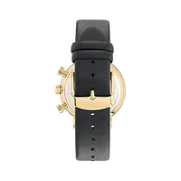 Barnett Backlight Black Eco Genuine Leather Strap Chronograph Watch BKPBAF3029I