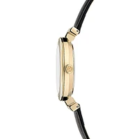 Darbey Black Leather Strap Watch BKPDAF3019I