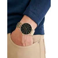 Phylipa Gents Multifunction Goldtone Bracelet Chronograph Watch BKPPGF3079I