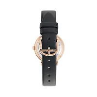 Phylipa Romance Black Eco Genuine Leather Strap Watch BKPPHF3059I