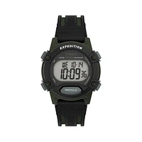 Expedition CAT5 Resin & Leather Strap Digital Watch TW4B287900GP