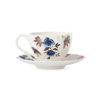 Sprig & Vine Porcelain Teacup & Saucer Set