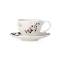 Sprig & Vine Porcelain Teacup & Saucer Set