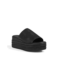 Harbor Flatform Leather Slide Sandals