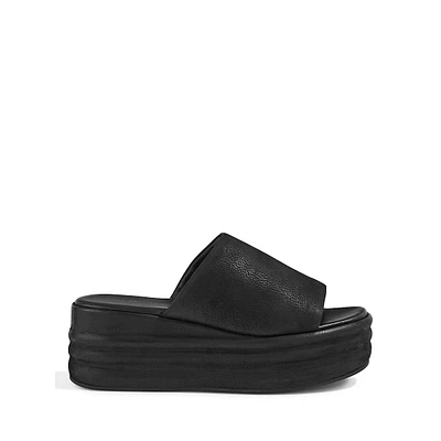 Harbor Flatform Leather Slide Sandals