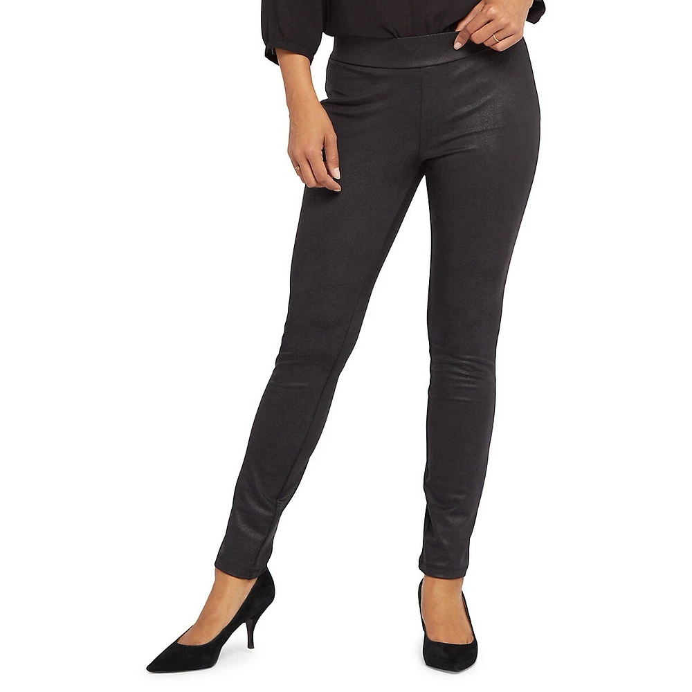 NYDJ Women's Basic Pull On Ponte Knit Leggings, Black, 2 at  Women's  Clothing store