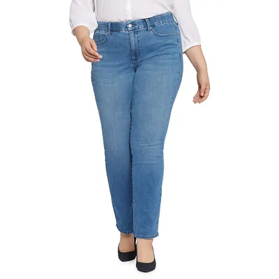 Plus Waist-Match Marilyn Straight Jeans