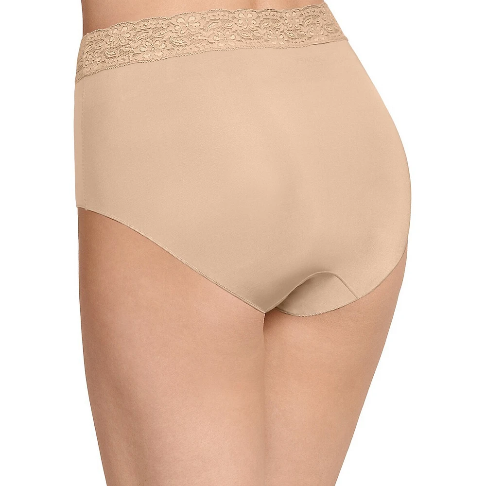 Caleçon moulant aux hanches en nylon Tactel et dentelle No Panty Line Promise