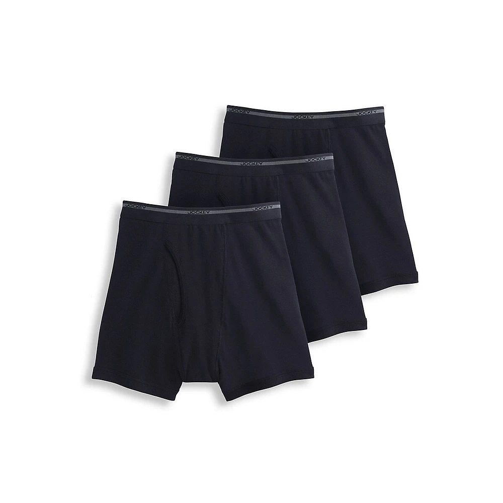 Classic Three-Pack Lightweight Cotton Boxer Brief Set