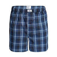 Plaid Cotton Boxer Briefs