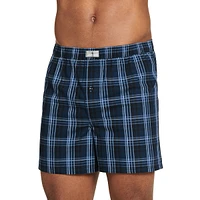 Plaid Cotton Boxer Briefs