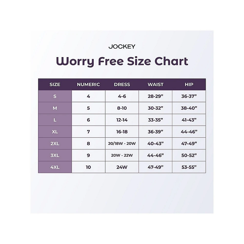 Worry Free Light Absorbency Hipster Briefs