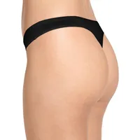 3-Piece Organic Cotton Stretch Logo Thongs