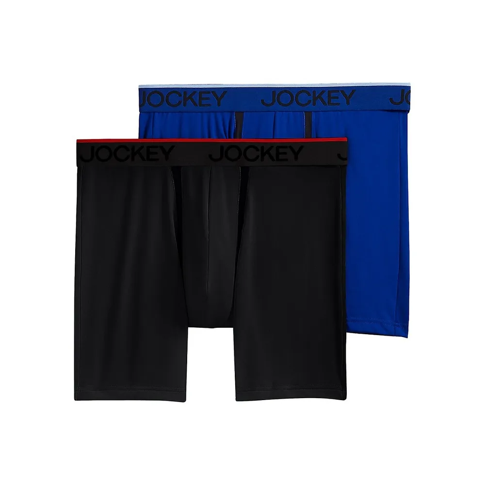Jockey Chafe-Proof Cotton Boxer Briefs 3-Pack