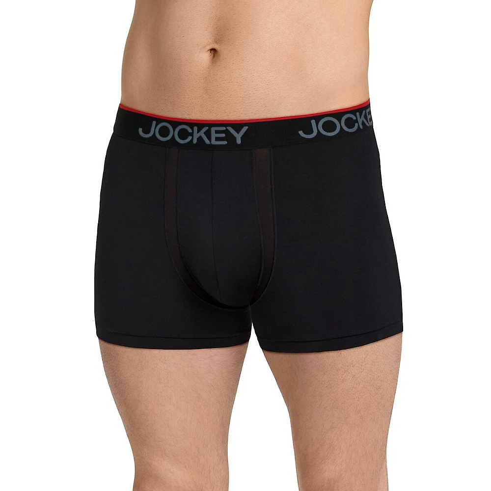 Jockey Chafe-Proof Cotton Boxer Briefs 3-Pack