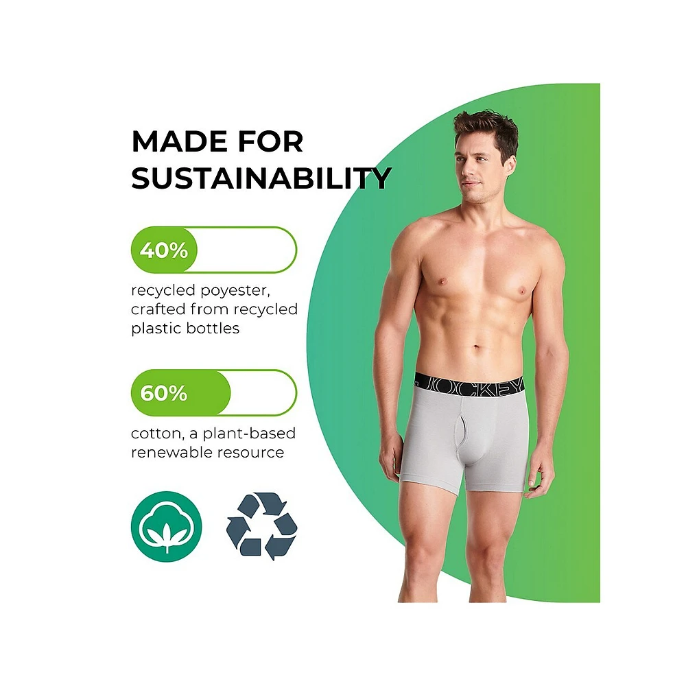 Four-Pack ActiveBlend Boxer Briefs