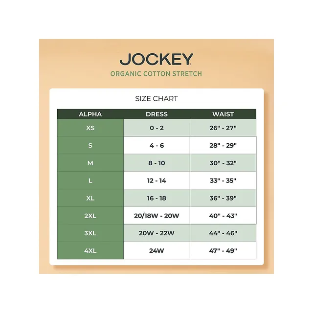 Jockey 3-Pack Organic Cotton Stretch Logo Hipster Panty