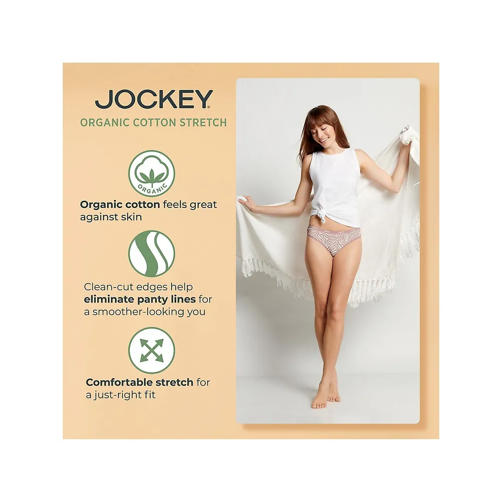 Jockey Organic Cotton Stretch Briefs Panties Soft & Comfortable