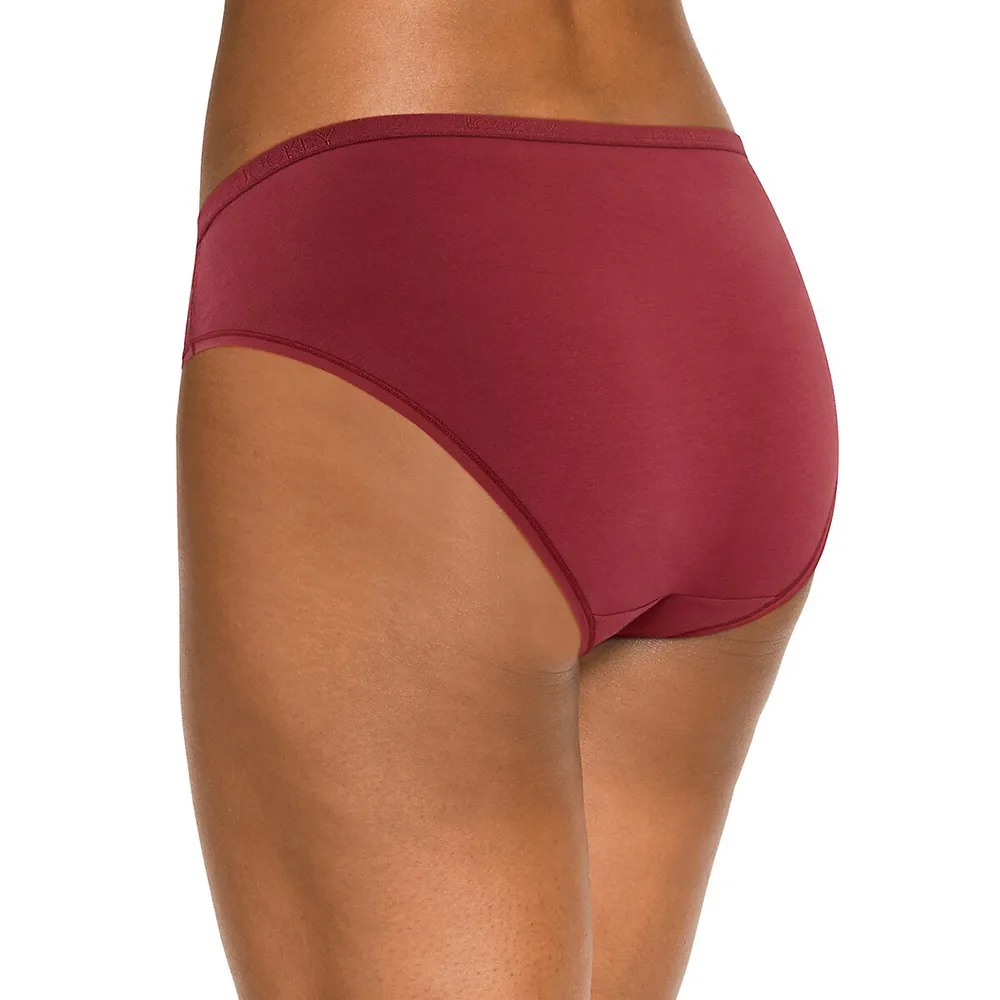 3-Pack Organic Cotton Stretch Logo Bikini Panty