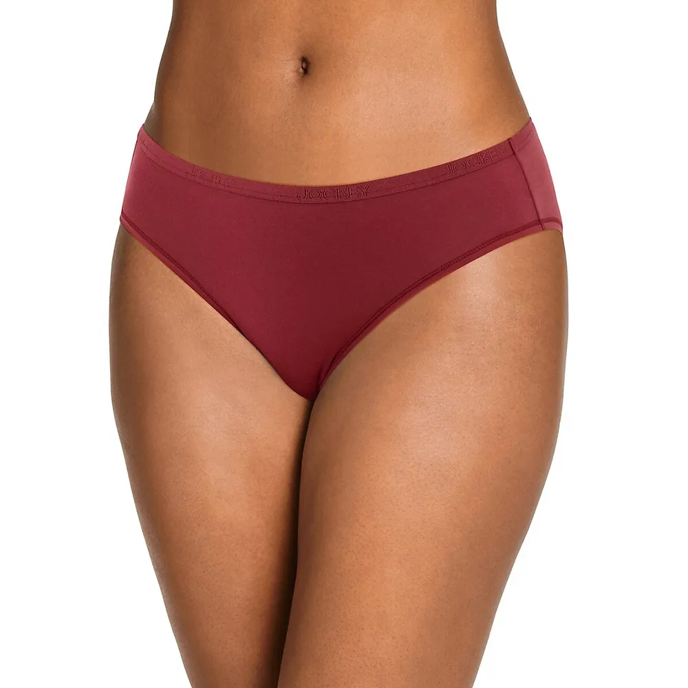 3-Pack Organic Cotton Stretch Logo Bikini Panty