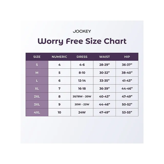 Jockey Worry Free Microfibre Stretch Moderate Absorbency Brief