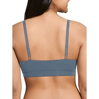 Organic Cotton Stretch Triangle Cami-Strap Bralette ​020285