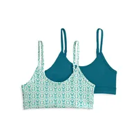 Girl's 2-Pack Cotton Stretch Bralettes