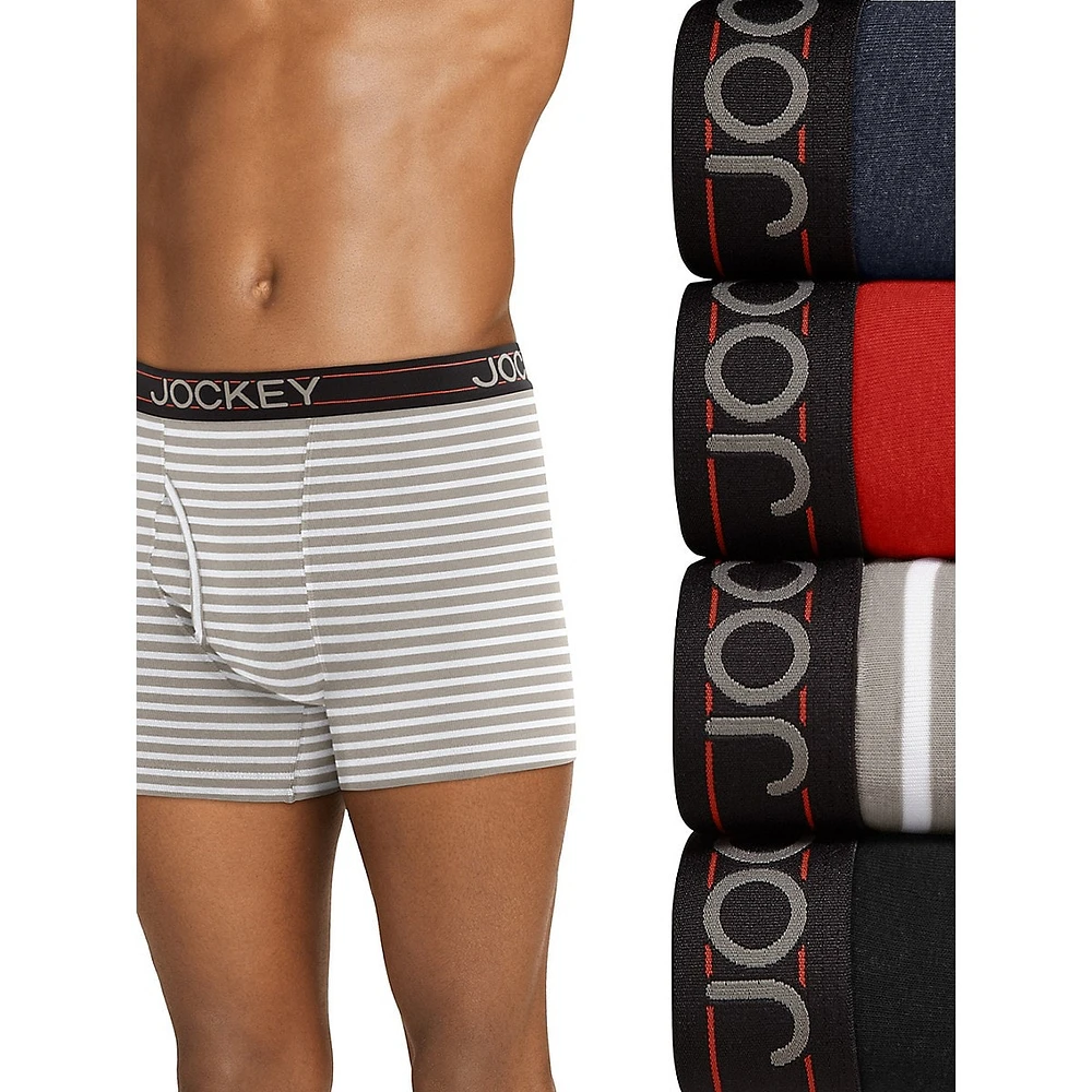 Caleçon boxeur ajusté en mélange de coton Everyday, paquet quatre