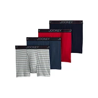 Caleçon boxeur ajusté en mélange de coton Everyday, paquet quatre