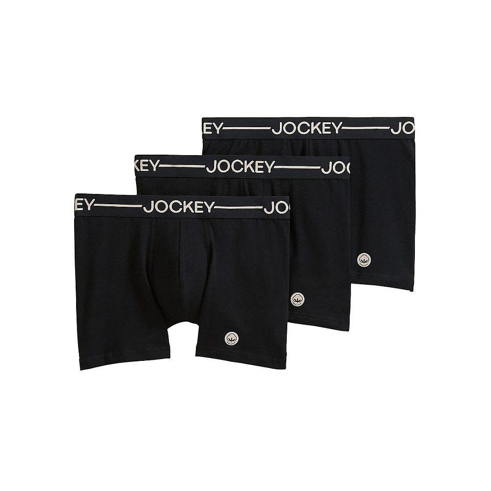 Jockey Women's Organic Cotton Stretch Logo Hipster - 3 Pack