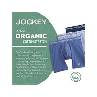 3-Pack Stretch-Organic Cotton Boxer Briefs