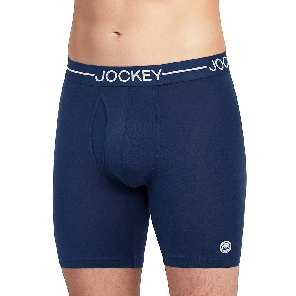 3-Pack Stretch-Organic Cotton Boxer Briefs