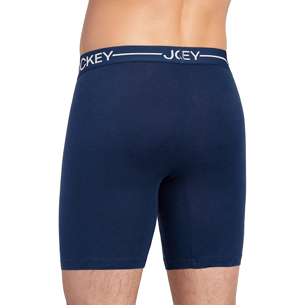 3-Pack Stretch-Organic Cotton Boxer Briefs