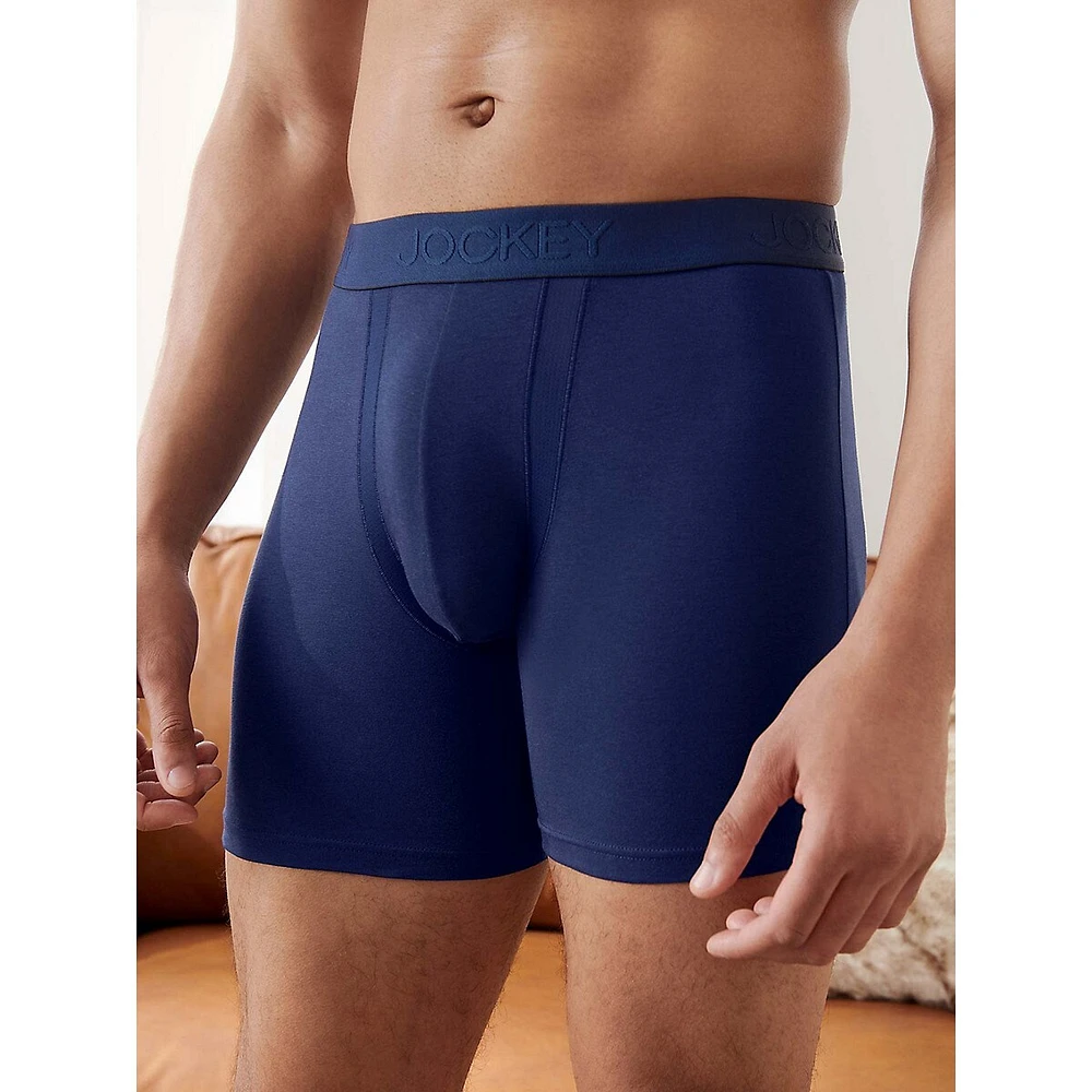 Chafe-Proof Pouch Cotton Stretch 6-Inch Boxer Briefs