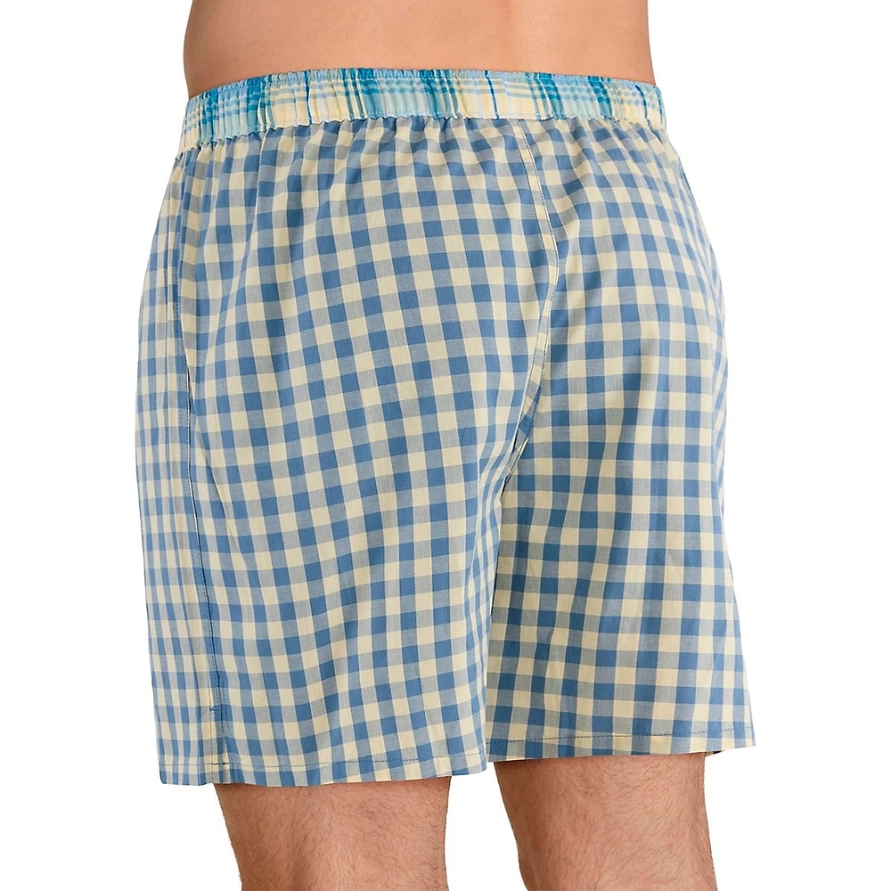 Plaid Cotton Boxer Briefs