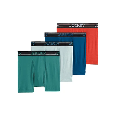 Caleçon boxeur ajusté en mélange de coton Everyday, paquet quatre