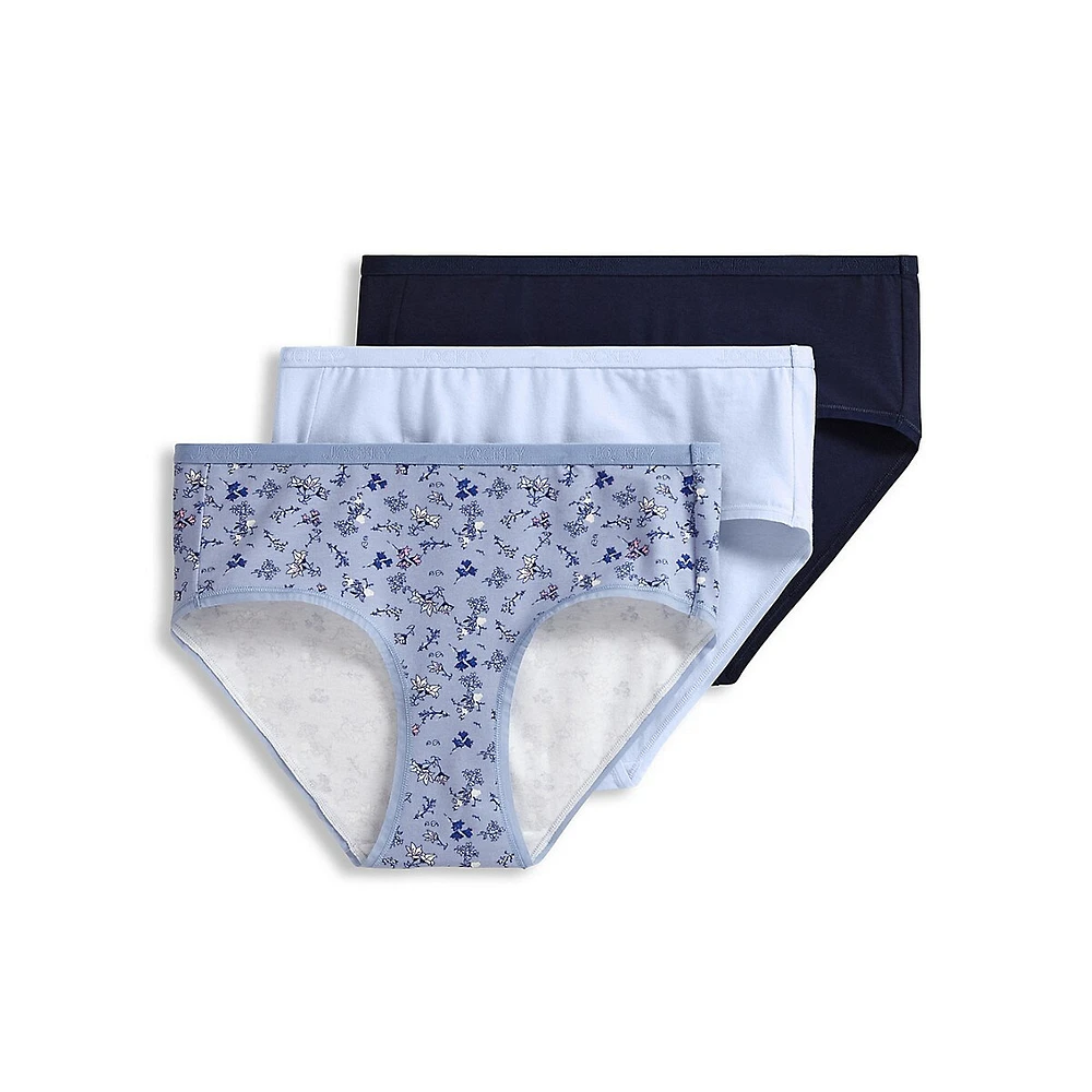 3-Piece Organic Cotton Mid-Rise Briefs