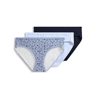 Culottes basses en coton biologique, trois pièces