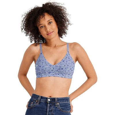 Soutien-gorge triangle léger et extensible à bretellesen coton biologique