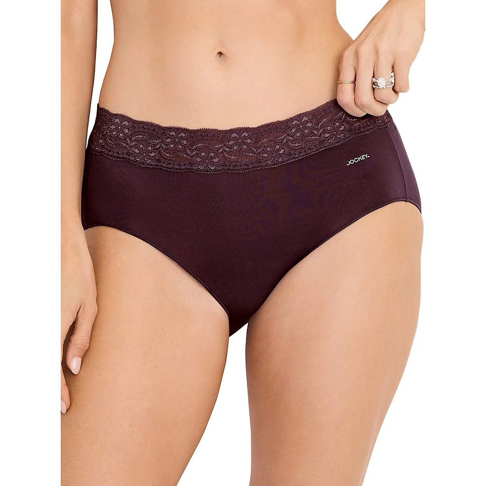 No Panty Line Promise Tactel Lace Hip Briefs