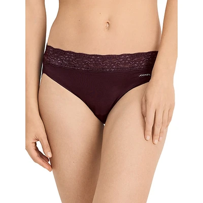 Culotte bikini en Tactel et dentelle No Panty Line Promise