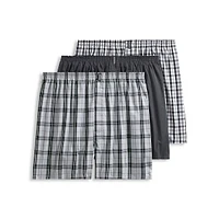 3-Pack Classic Full Cut Woven Boxers