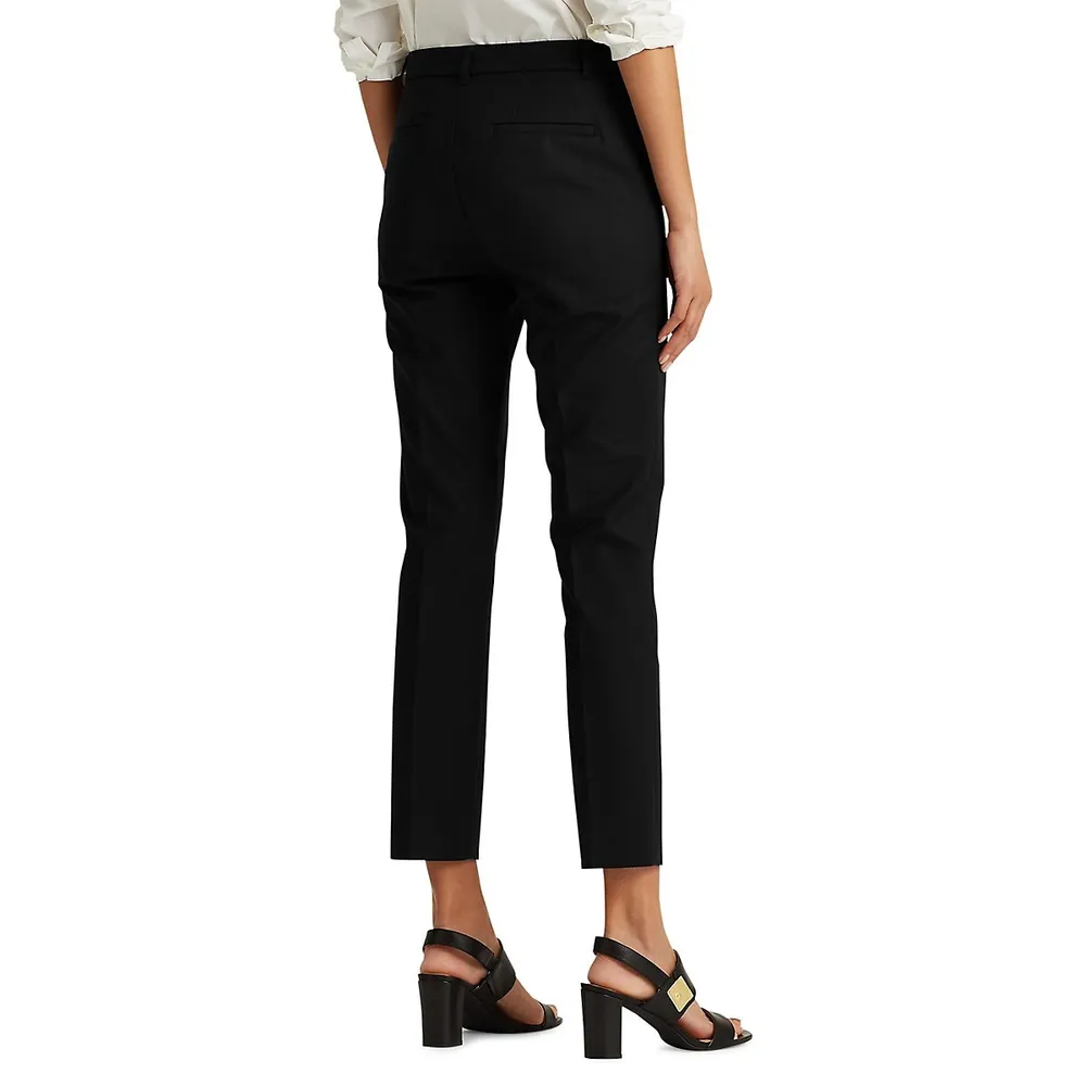 Cropped Mid-Rise Pants