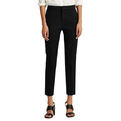 Cropped Mid-Rise Pants