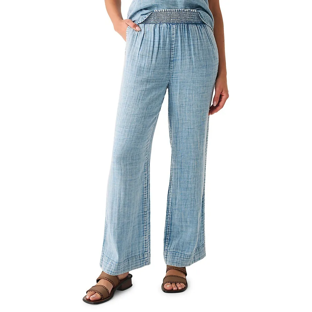 The Wide Leg Trousers - Light Blue - Organic cotton - organic