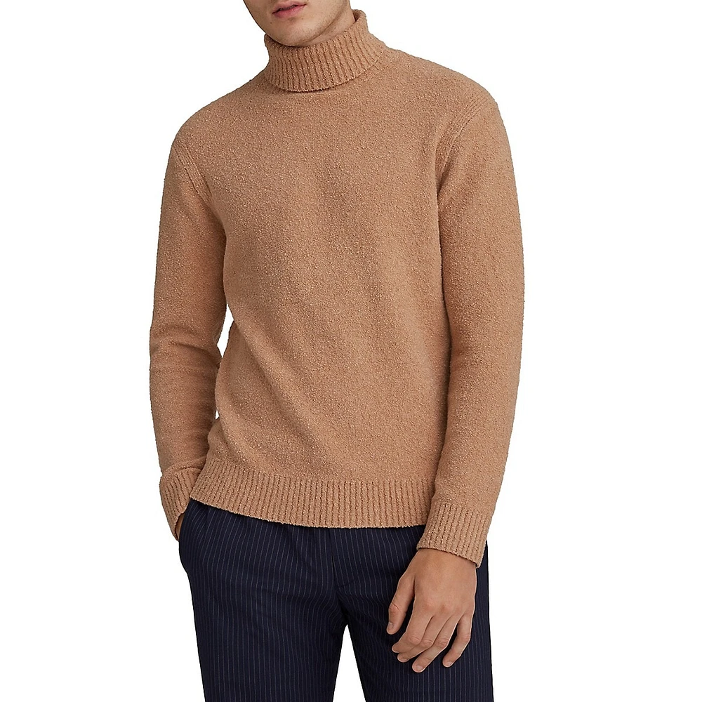 Turtleneck Cotton-Blend Sweater