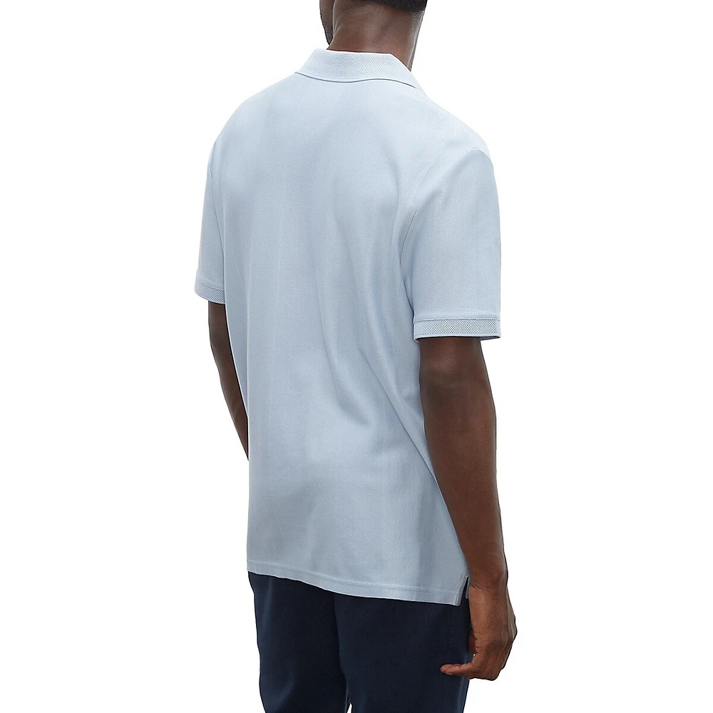 Mesh-Knit Comfortable-Fit Polo Shirt