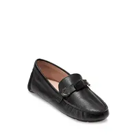 Grand Series Evelyn Bow Leather Driver Loafers